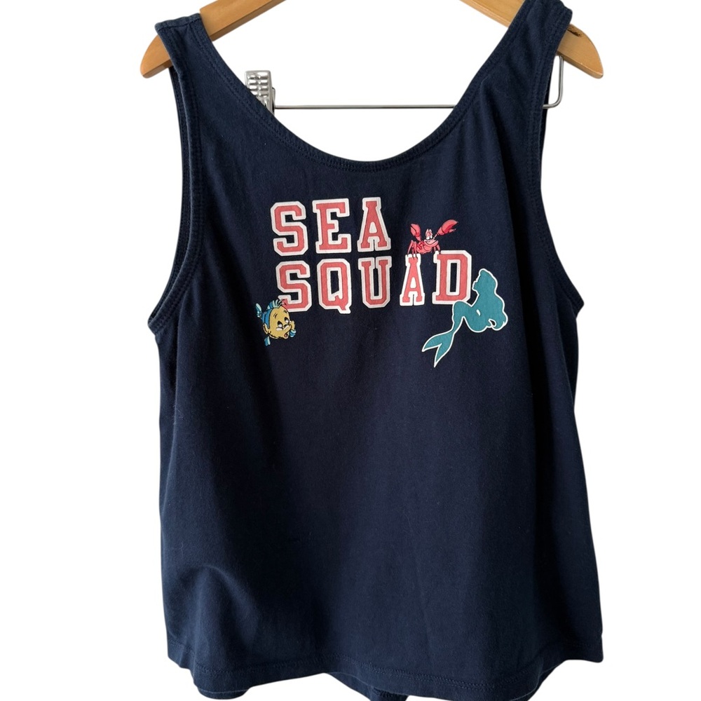 Disney x Roxy Girl Navy 'Sea Squad' Kids Tank Top Ariel